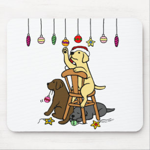 Mousepad Labradors e desenhos animados dos enfeites de