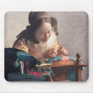 Mousepad Lacemaker, Johannes Vermeer, 1669-1670