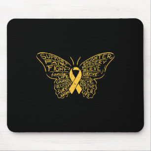 Mousepad Laço Borboleta Conscientização Apoio Câncer Infant