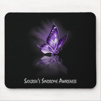 Mousepad Laço Borboleta Conscientização da Síndrome de Sjog