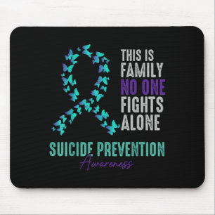 Mousepad Laço Borboleta Roxo Azul Prevenção Conscientização