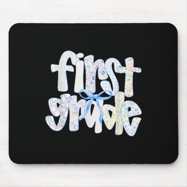 Mousepad Laço Coquete de Primeiro Ano de Volta às Aulas Pri (Frente)