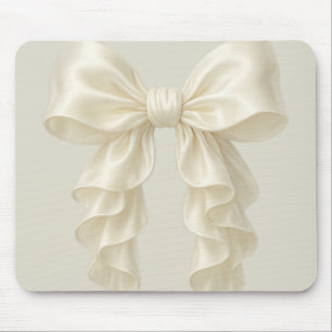 Mousepad Laço de babado em cascata de creme Elegante Chique