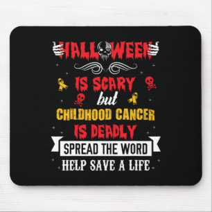 Mousepad Laço de Conscientização do Câncer Infantil S2