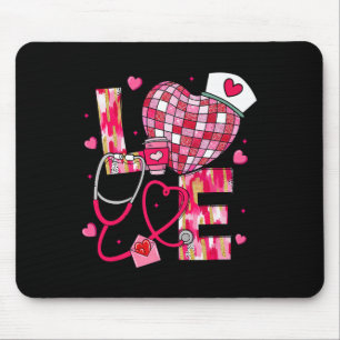 Mousepad Laço de Coquete Coração Enfermeira Dia dos Namorad