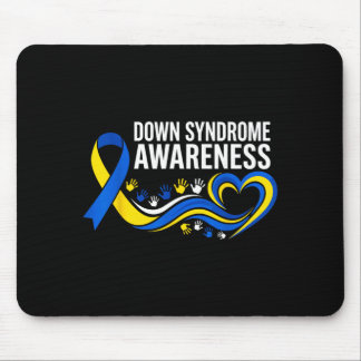 Mousepad Laço de Flores da Conscientização da Síndrome de D