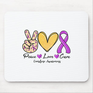 Mousepad Laço Internacional de Conscientização sobre Overdo