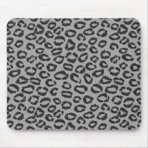Mousepad Laço líquido preto com teste padrão do leopardo