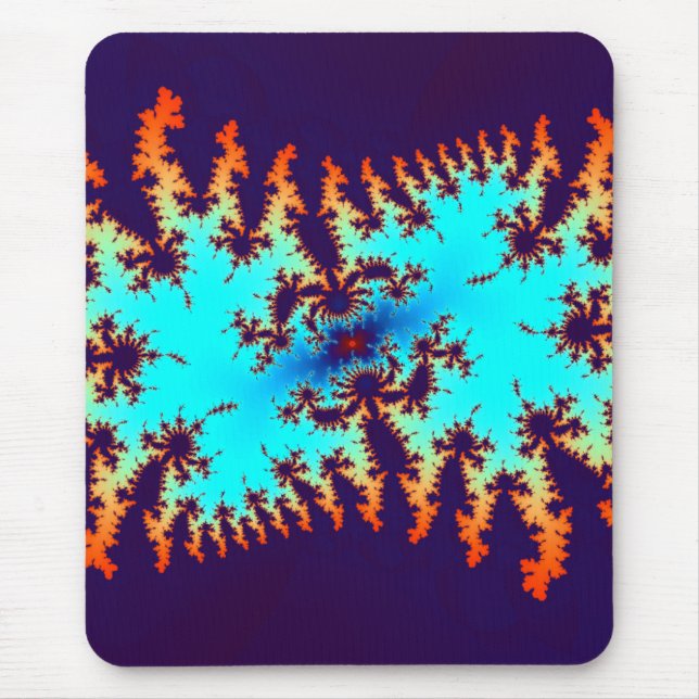 Mousepad laço-tintura do fractal: impressão animal (Frente)