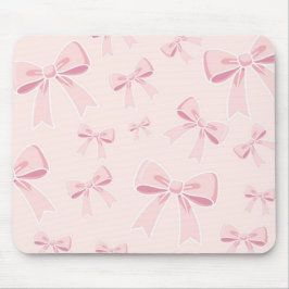 Mousepad Laços Rosa Fofa Coquete Charme Rústico