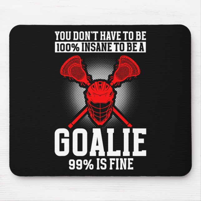 Mousepad Lacrosse Goalie Lacrosse Luvas Stick Lax Goalie 1 (Frente)