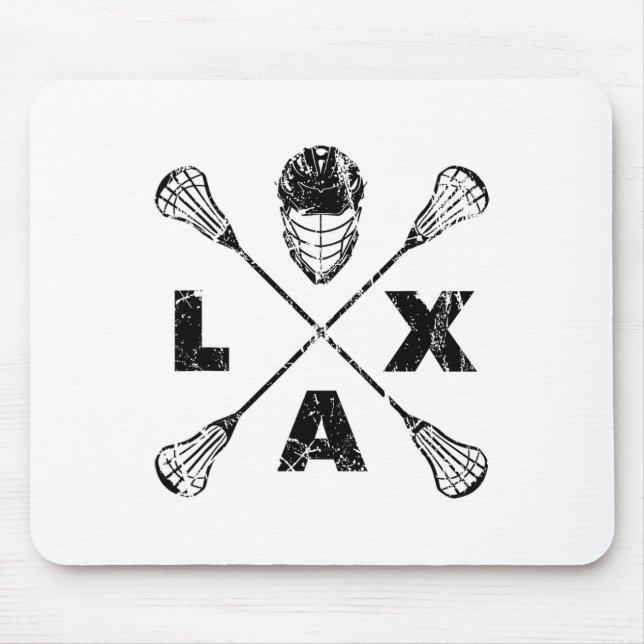 Mousepad Lacrosse Lax Cross Axis Black Colorway (Frente)