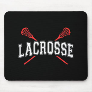 Mousepad Lacrosse Red Crossed Sticks para jovens ou adultos