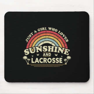 Mousepad Lacrosse Shirt. Uma Menina Que Ama Sol E Lacr