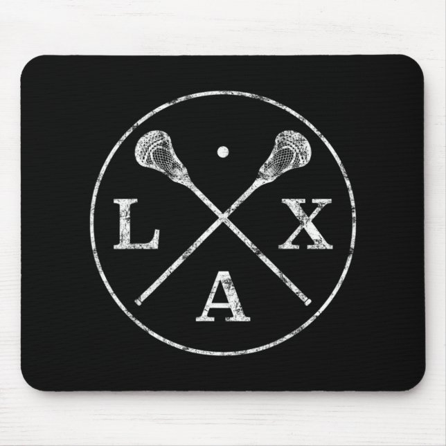 Mousepad Lacrosse Sticks Emblem I Teto para Jogadores LAX e (Frente)