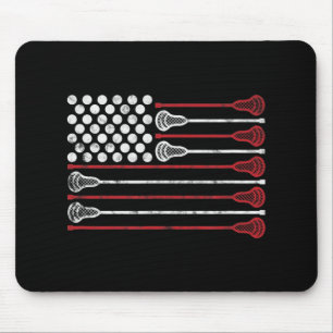 Mousepad Lacrosse USA Flag Lax