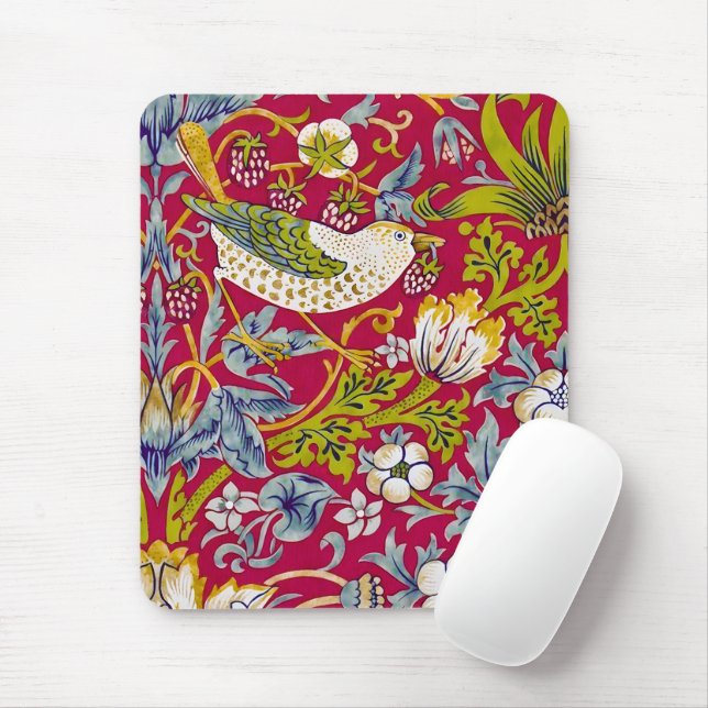 Mousepad Ladrão de Morango Morris Framboesa Vermelho Lima F (Com mouse)