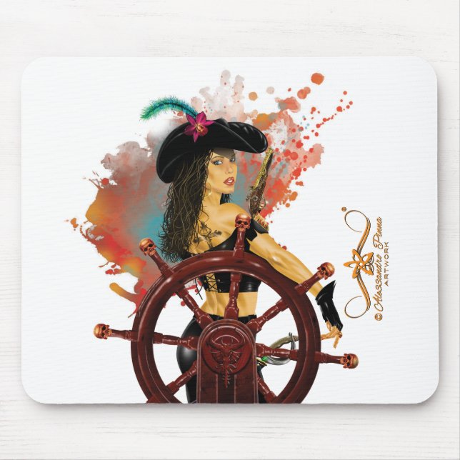 Mousepad Lady Black Corsair (Frente)