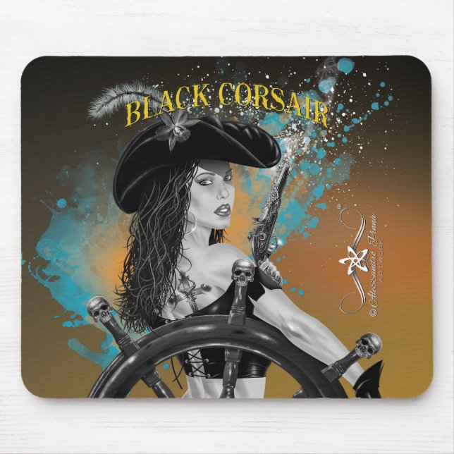 Mousepad Lady Black Corsair (Frente)