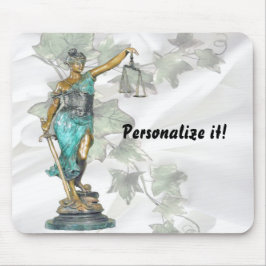 Mousepad Lady Justice on Satin and Ivy