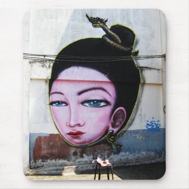 Mousepad Lady Lao Grafite Street Art (Frente)