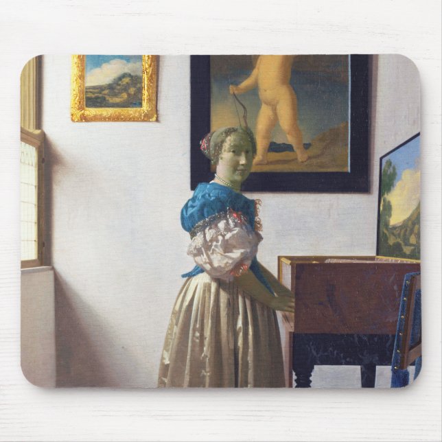 Mousepad Lady Standat a Virginal, Johannes Vermeer (Frente)