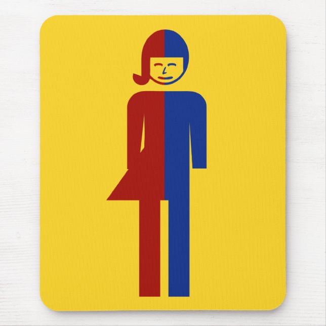 Mousepad Ladyboy / Tomboy Toilet ⚠ Sinal Tailandês ⚠ (Frente)
