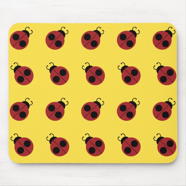Mousepad Ladybug 60s retro legal vermelho (Frente)