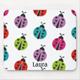 Mousepad Ladybug Colorido Whimsical Personalizado