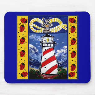 Mousepad Ladybug Lighthouds