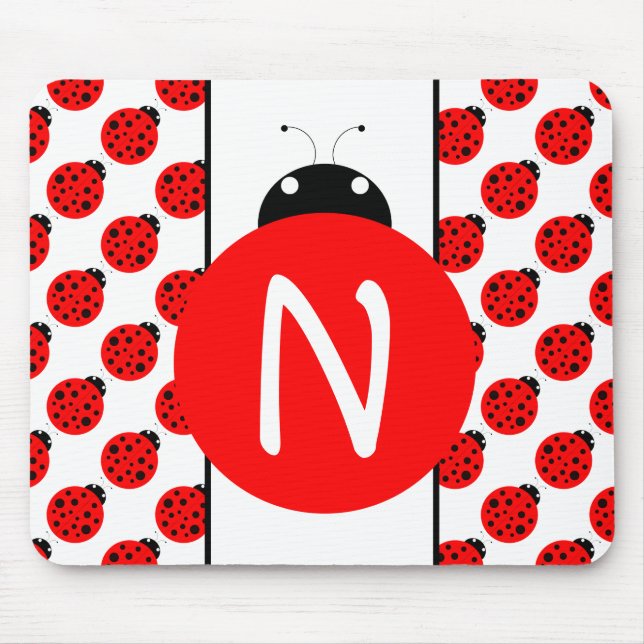 Mousepad Ladybug Monograma (Frente)