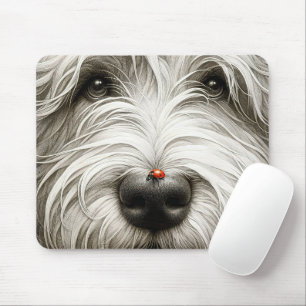 Mousepad Ladybug No Nariz de Cachorro