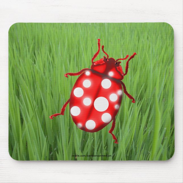 Mousepad LadyBug presentes para borbulhadores e jardineiros (Frente)