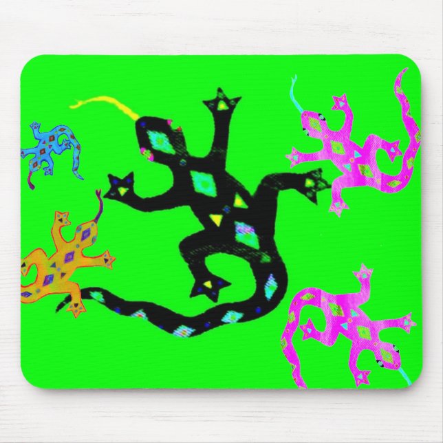 Mousepad Lagartixa em Verde2 (Frente)