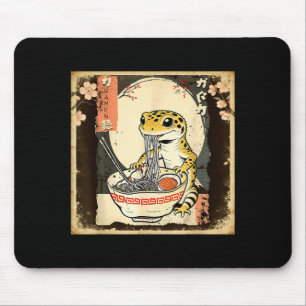 Mousepad Lagarto Gecko Leopardo Ramen Crested Gecko Japonês