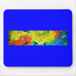Mousepad Lagarto Laranja com Afro Amarelo