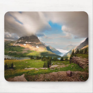 Mousepad Lago alpino nebuloso mountains