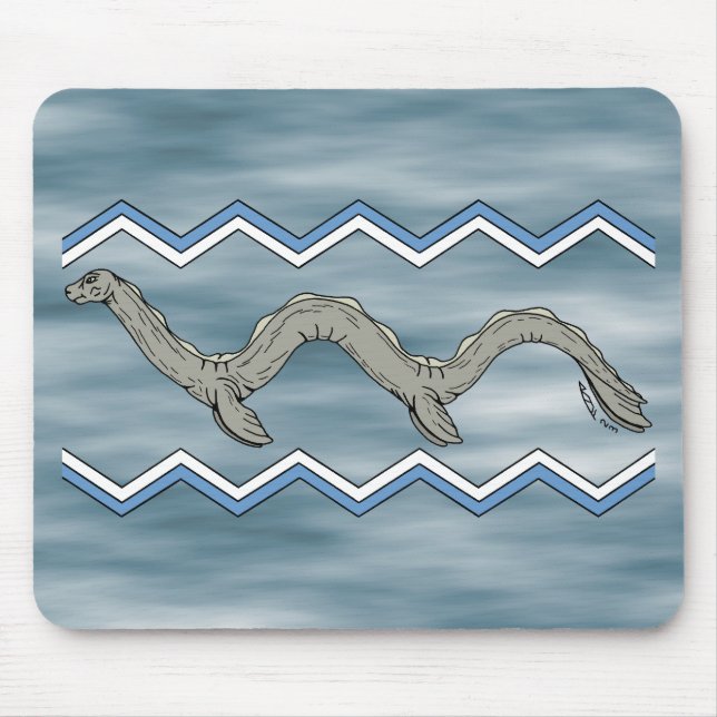 Mousepad Lago canadense Monster e Zigzags (Frente)