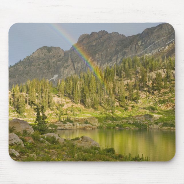 Mousepad Lago Cecret com arco-íris sobre o Devil's Castle, (Frente)