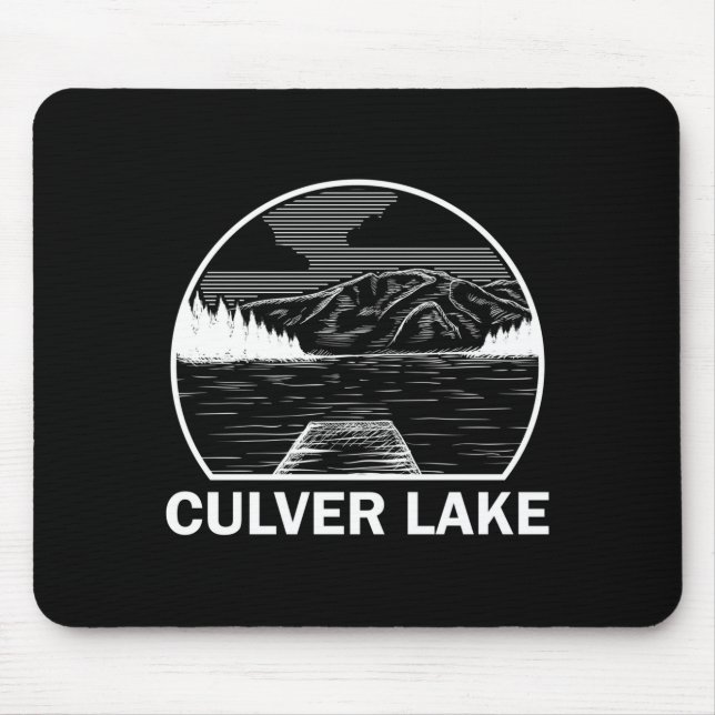 Mousepad Lago Culver Nova Jersey pescaria engraçada acampam (Frente)