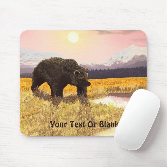 Mousepad Lago do Urso Cinzento (Com mouse)