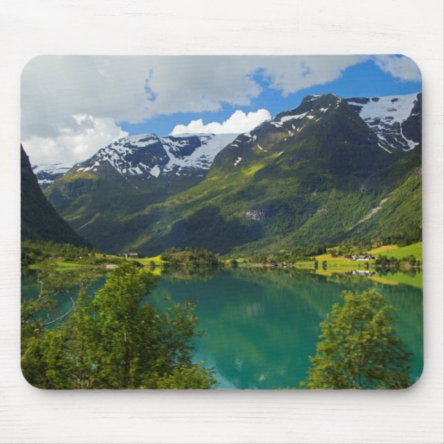 Mousepad Lago Floen cênico, Noruega (Frente)
