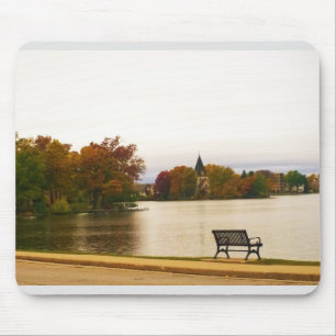 Mousepad Lago Fowler no outono, WI