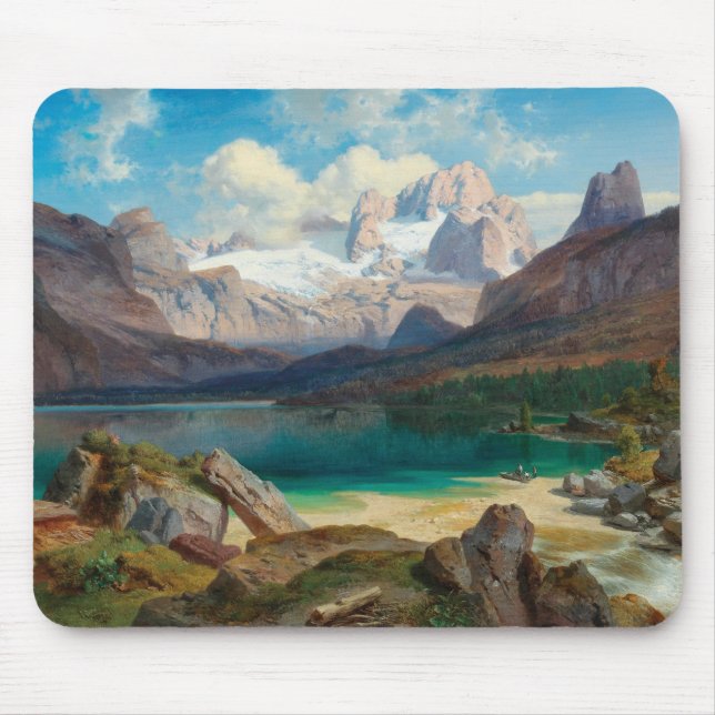 Mousepad Lago Gosau Com Vista Do Dachstein Massif (Frente)