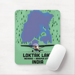 Mousepad Lago Loktak estado de Manipur, Índia mapa