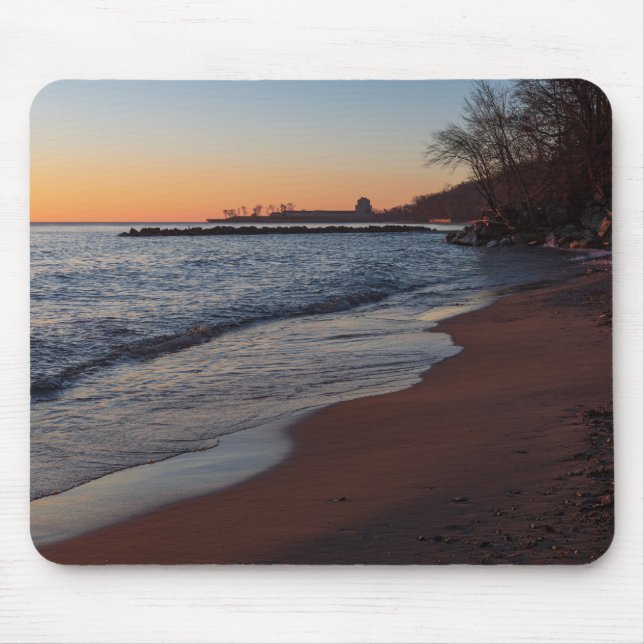 Mousepad lago micMichigan milwaukee da costa norte em daybr (Frente)