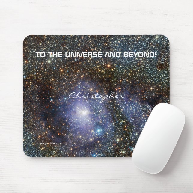Mousepad Lagoon nebula custom name astronomy (Com mouse)