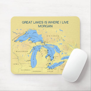 Mousepad Lagos excelentes da América do Norte