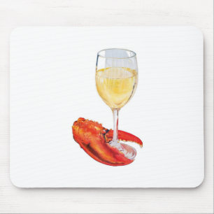 Mousepad Lagosta e vinho
