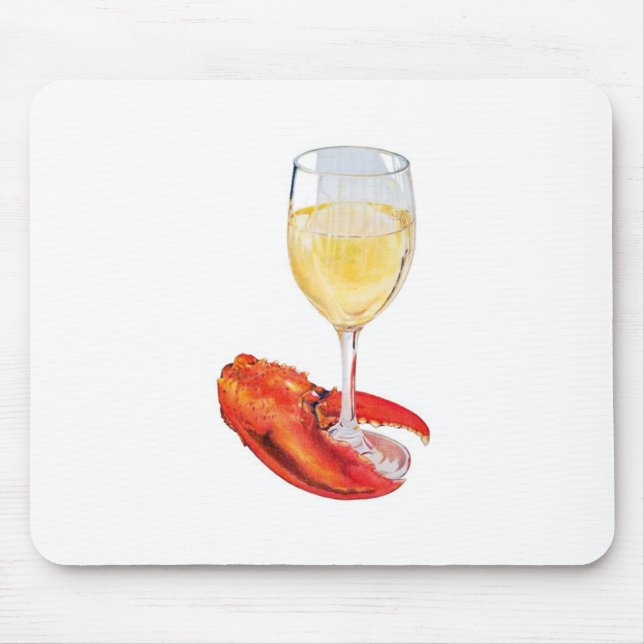 Mousepad Lagosta e vinho (Frente)